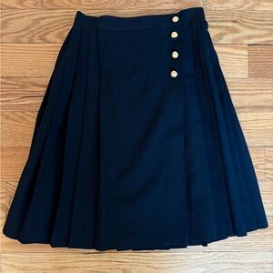 Jones New York Black A-Line Skirt with Gold Accents